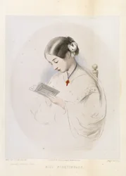 Florence Nightingale, graviert von R.J. Lane, veröffentlicht 1854